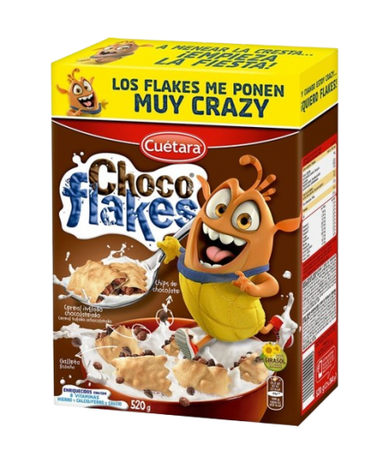 CEREALES CUETARA CHOCO-FLAKES CAJA 520.GR