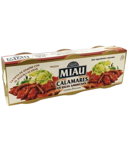 CALAMAR MIAU EN S/AMERICANA PACK-3 UD