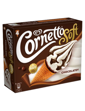 HELADO FRIGO CORNETTO SOFT 140ML CHOCO P/4U