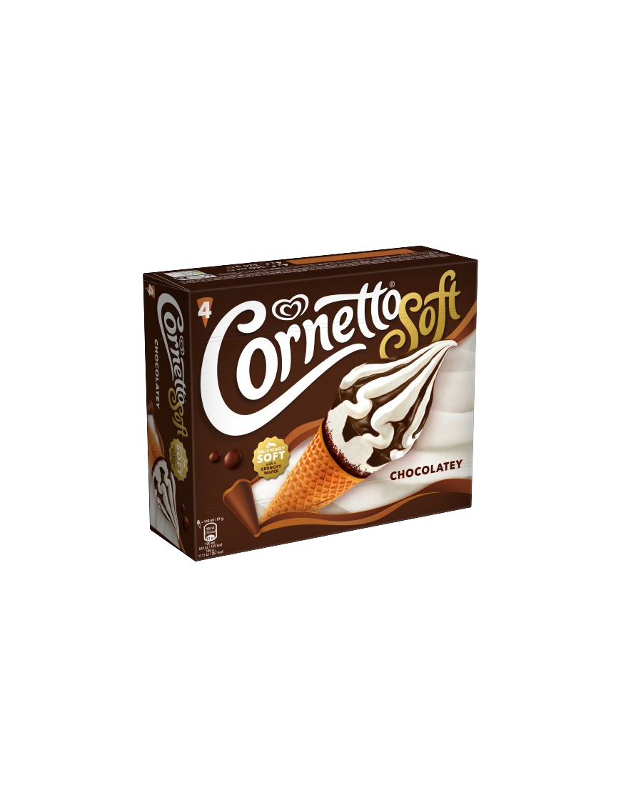 HELADO FRIGO CORNETTO SOFT 140ML CHOCO P/4U