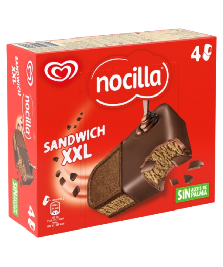 HELADO FRIGO SANDWICH NOCILLA P/4 X 140ML