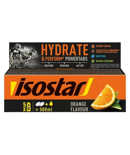 ISOSTAR POWERTABS NARANJA 120GR B/10 UD