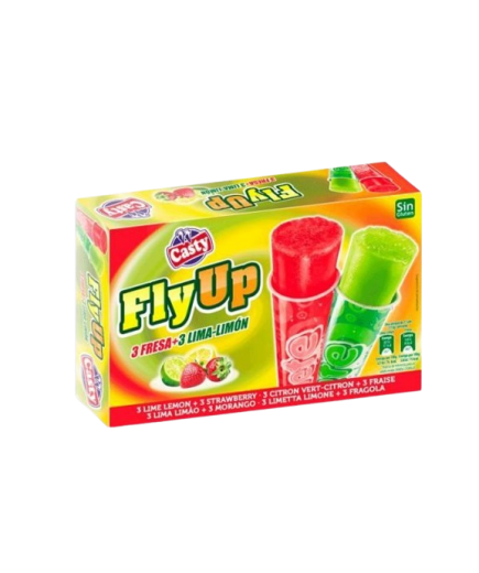 HELADO CASTY FLY UP P/ 3 LIMA + 3 FRESA