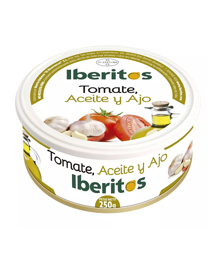 TOMATE IBERITOS ACEITE + AJO  L/250 GR