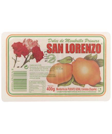 MEMBRILLO PRIMERA SAN LORENZO T/400 GR