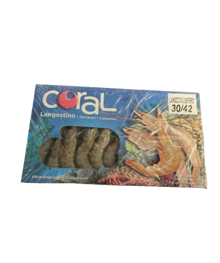 LANGOSTINO CRUDO 30/42 CORAL EST/750GR NETO