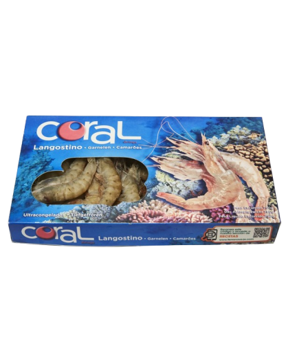LANGOSTINO CRUDO 42/56 CORAL EST/750GR NETO