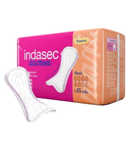 COMPRESA INDASEC DISCREET MAXI P/15 UD