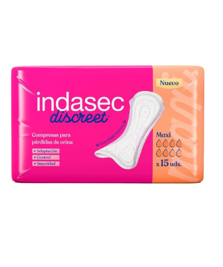 COMPRESA INDASEC DISCREET MAXI P/15 UD