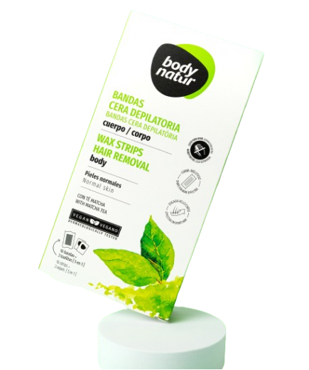 DEPILADOR BODYNATUR BANDAS MATCHA NORMAL P/16 UD