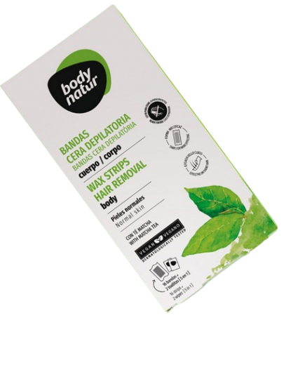 DEPILADOR BODYNATUR BANDAS MATCHA NORMAL P/16 UD