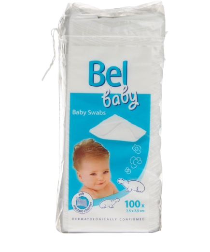 GASAS NO TEJIDAS 7,5X7,5CM BEL BABY PAQ/100 UD.