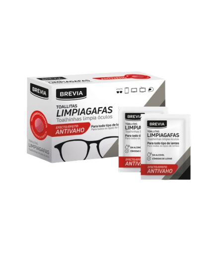 TOALLITAS LIMPIAGAFAS Y LENTES BREVIA  P/30 UD