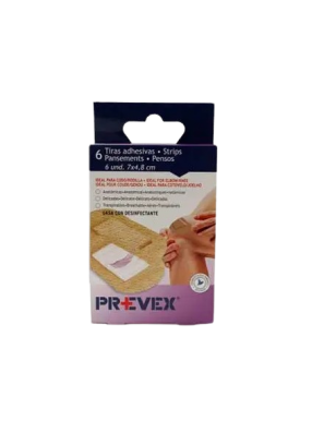 TIRAS PREVEX ANATOMICAS C/GASA DESINFEC P/6 UD