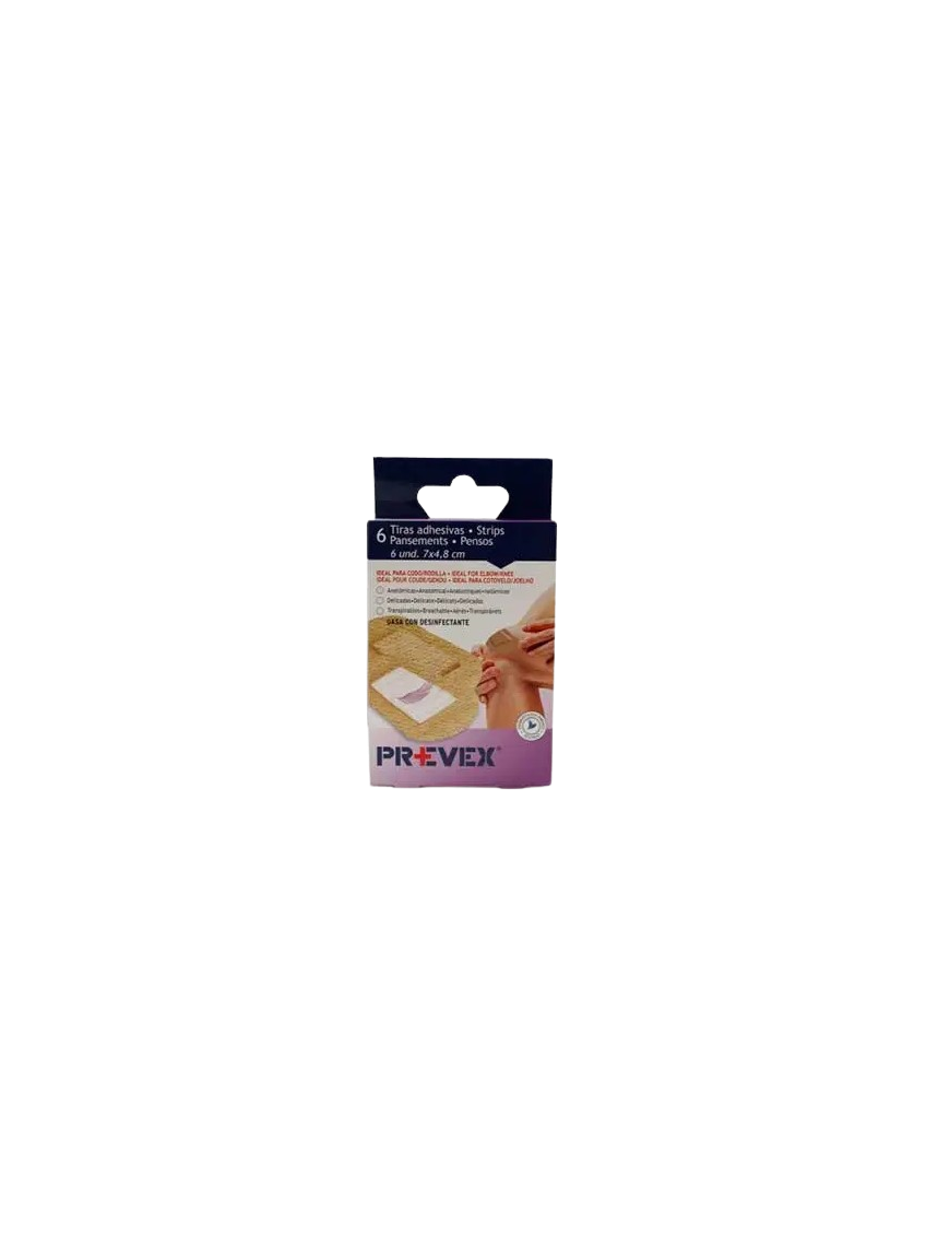 TIRAS PREVEX ANATOMICAS C/GASA DESINFEC P/6 UD
