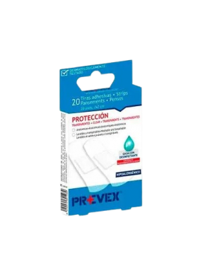 TIRAS PREVEX TRANSPARENTES C/GASA DESINFEC P/20UD