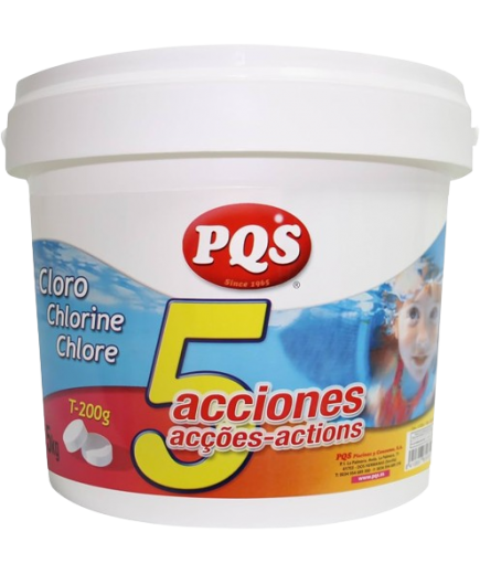 PISCINA CLORO 5-ACCIONES MOSAICO/PQS CUBO 5 KG