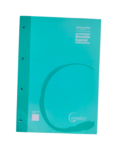 PP PAPEL RECAMBIO A/4 90GR CUADRICULA 5MM P/80 UD