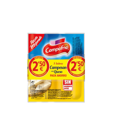 SALCH.C/38258 CAMPESAN CON QUESO CAMPF 170 GRX3 UD