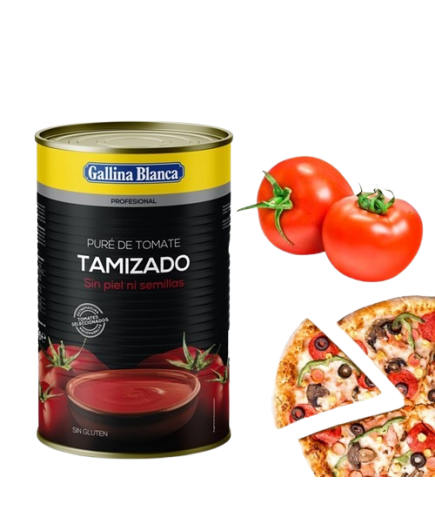 TOMATE TAMIZADO PURE GALLINA BLANCA LATA 4 KG.