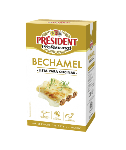 SALSA BECHAMEL PRESIDENT BRICK 1 LITRO