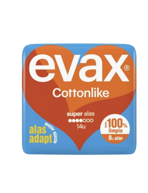 COMPRESA EVAX COTTONLIKE ULTRA SUPER ALAS B/14 UD