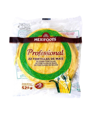 TORTILLA MAIZ MEXIFOODS 22UX15CM P/525GR