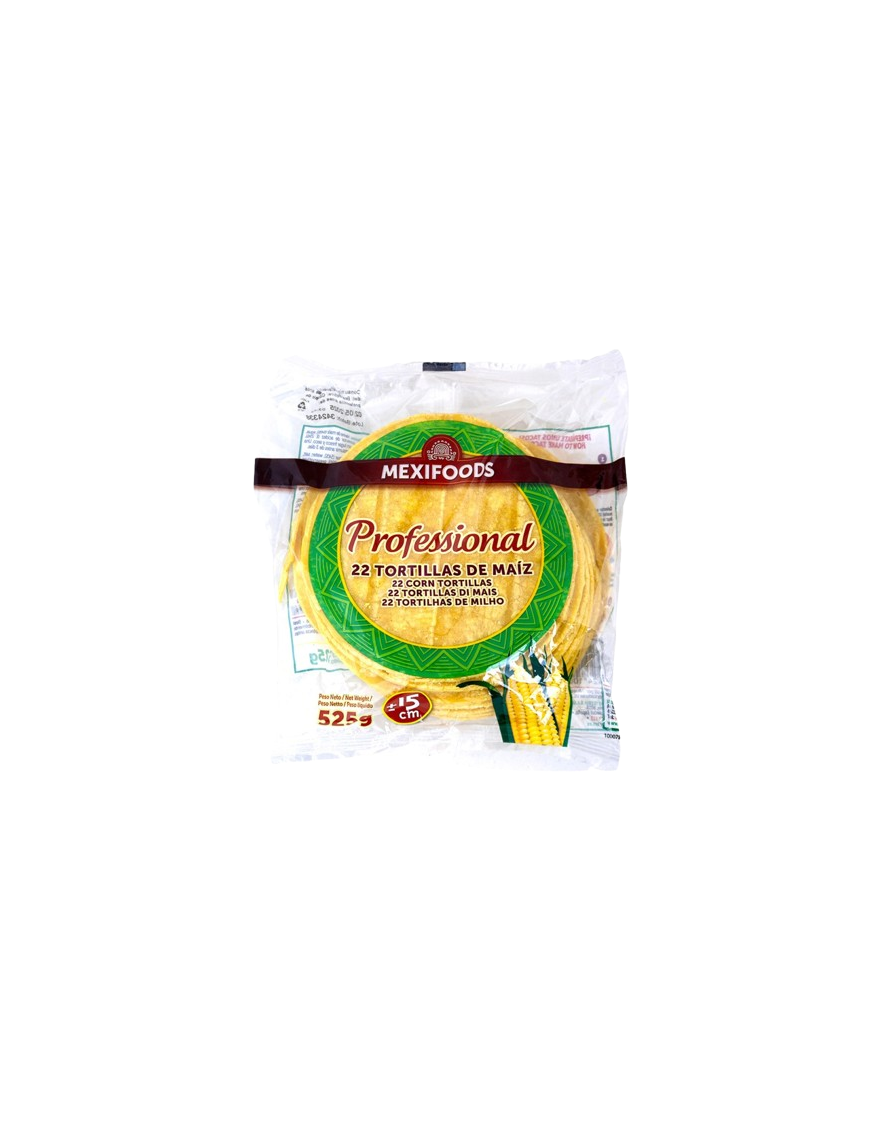 TORTILLA MAIZ MEXIFOODS 22UX15CM P/525GR