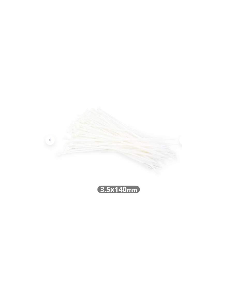 BRIDAS NYLON 140X3.6MM NATURAL BOLSA 100 UD.