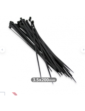 BRIDAS NYLON 200X3.6MM NEGRO BOLSA 100 UD.