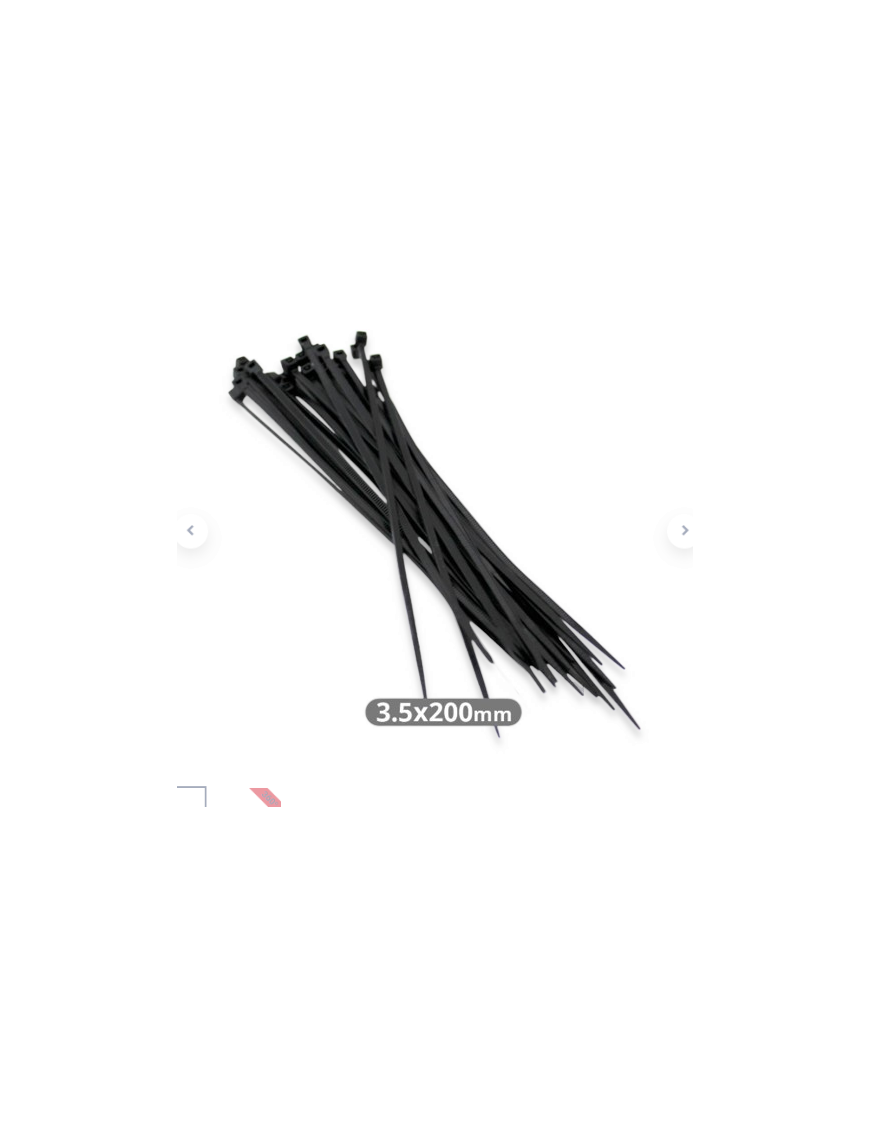 BRIDAS NYLON 200X3.6MM NEGRO BOLSA 100 UD.