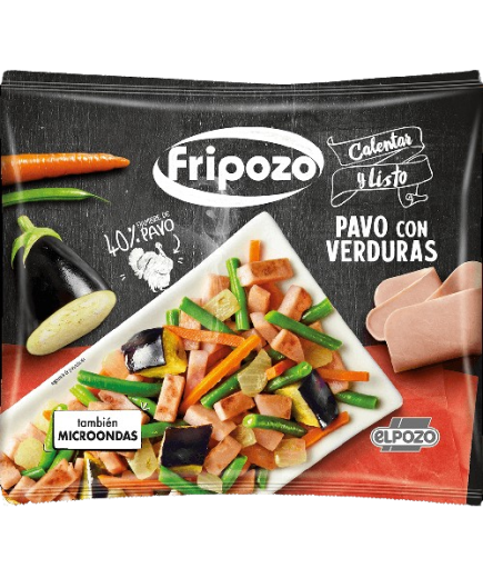 PAVO CON VERDURAS FRIPOZO C/7673 CONG.B/400.GR.