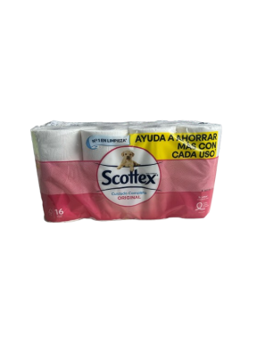 PAPEL HIGIENICO SCOTTEX 2 C 17,7M. B/16 ROLLOS