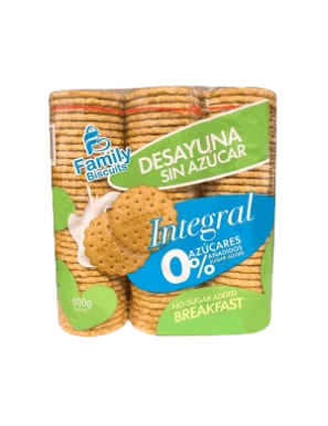 GALLETA FAMILY BISCUITS INTEGRAL ZERO P/600 GR