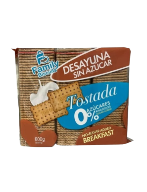 GALLETA FAMILY BISCUITS TOSTADA ZERO P/600 GR