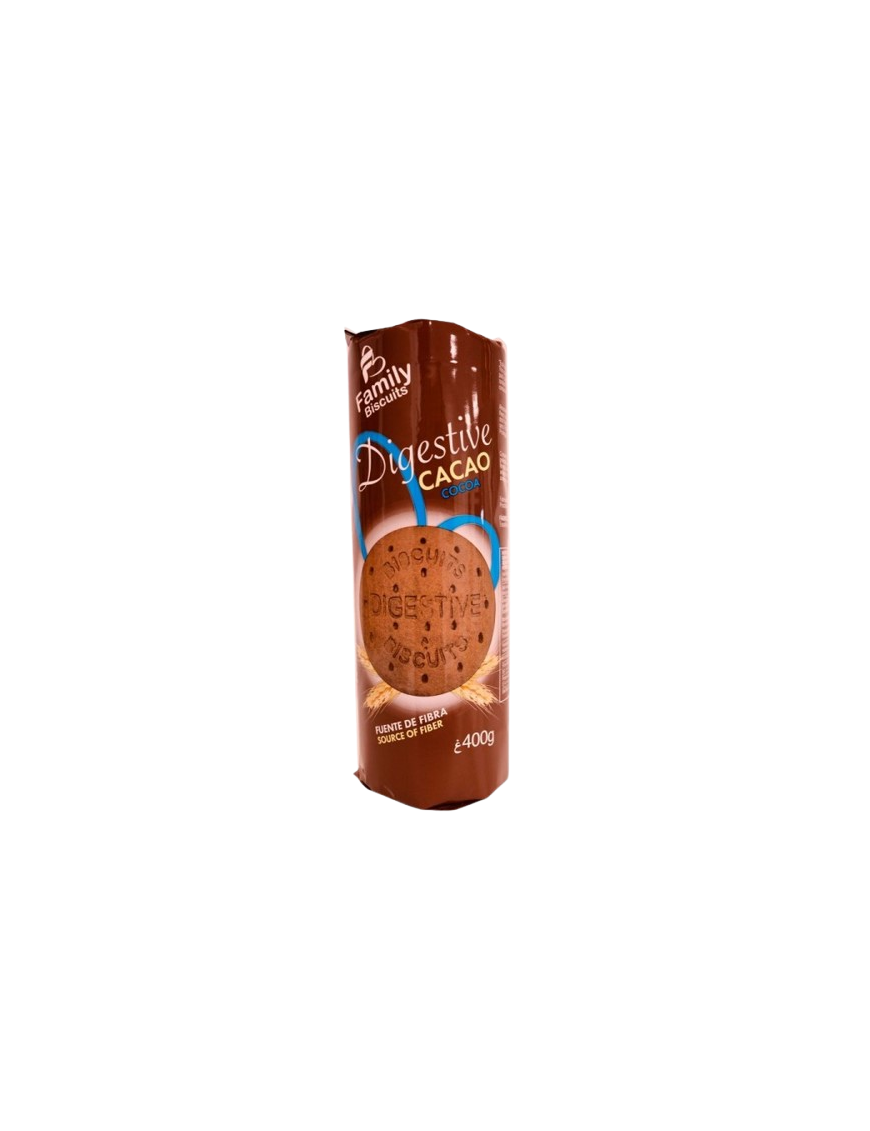 GALLETA FAMILY BISCUITS DIGESTIVE CACAO P/400 GR