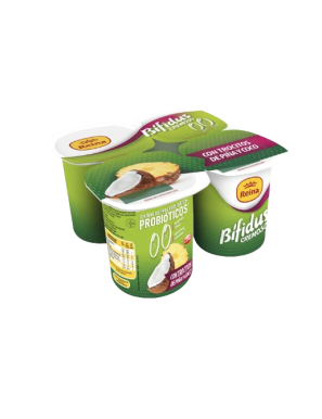 POSTRES REINA BIFIDUS PIÑA-COCO 0% 0% PACK-4 UD