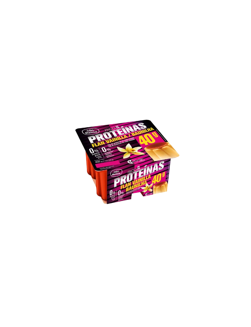 POSTRES REINA FLAN DE VAINILLA PROTEINA PACK-4 UD