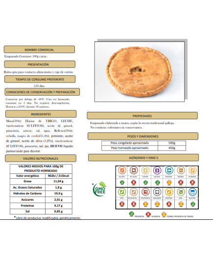 EMPANADA CAMPELOS CARNE 500 KG