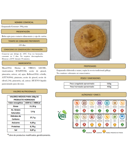 EMPANADA CAMPELO ATUN 500 KG