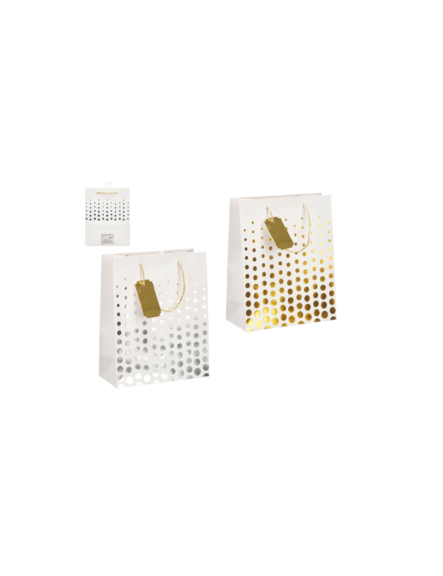 LSA REGALO PINCELLO ORO-PLATA SURTI 32X26X12 UD