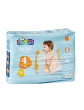 PAÑAL PASITOS T/4 9-15 KG P/50 UD