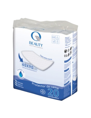 PROTECTOR DE CAMA Q BEAUTY 60X90 P/20 UNIDADES