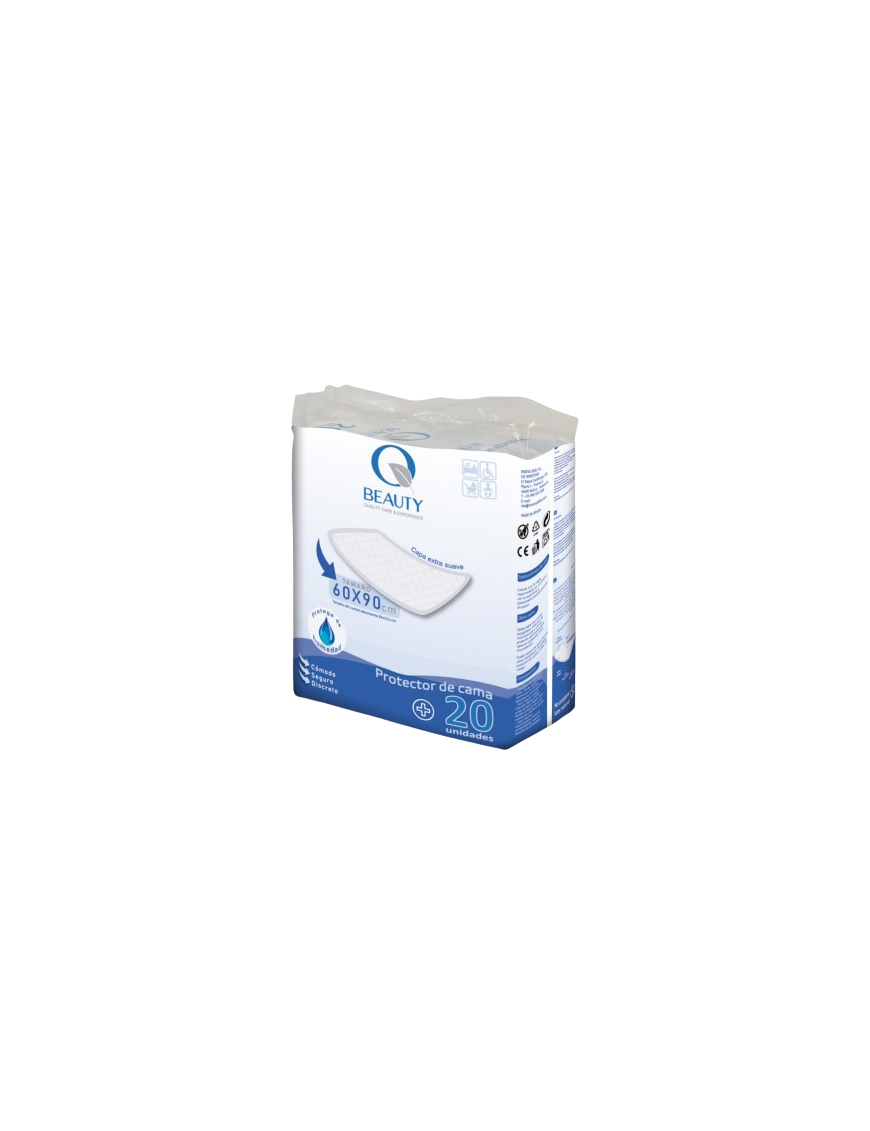 PROTECTOR DE CAMA Q BEAUTY 60X90 P/20 UNIDADES