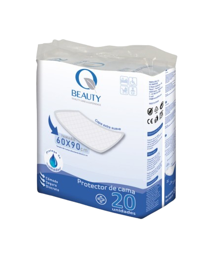 PROTECTOR DE CAMA Q BEAUTY 60X90 P/20 UNIDADES