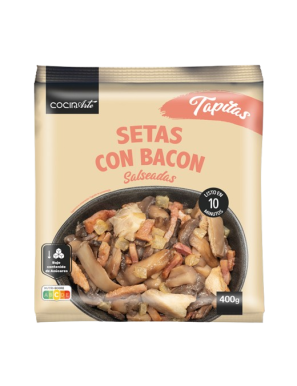 COCINARTE SETAS CON BACON SALSEADO B/400 GR
