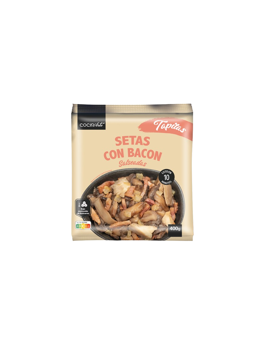 COCINARTE SETAS CON BACON SALSEADO B/400 GR