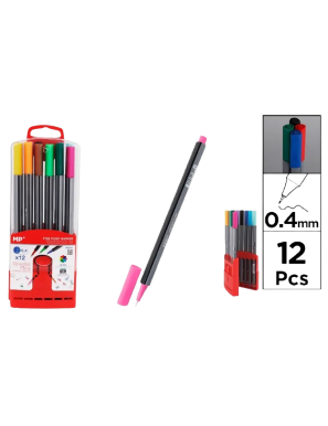 PP ROTULADOR MP PUNTA FINA 0,4 MM COLORES P/12 UD