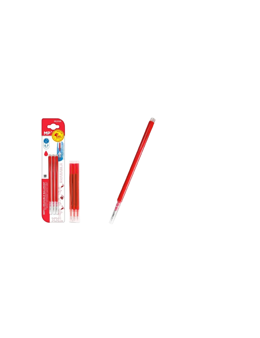 PP BOLIGRAFO MP BORRABLE RECAMBIO ROJO PACK-3 UD
