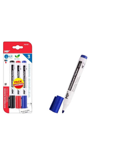 PP ROTULADOR MP BORRABLE PIZARRA COLOR PACK-3 UD